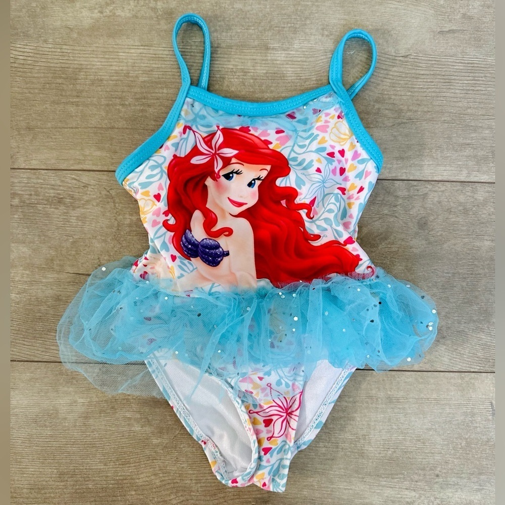 Disney Ariel Little Mermaid Swimsuit TuTu Toddler Girl
Size 2T One-Piece Swim